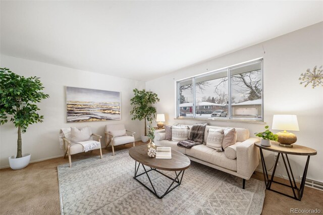 view of carpeted living room