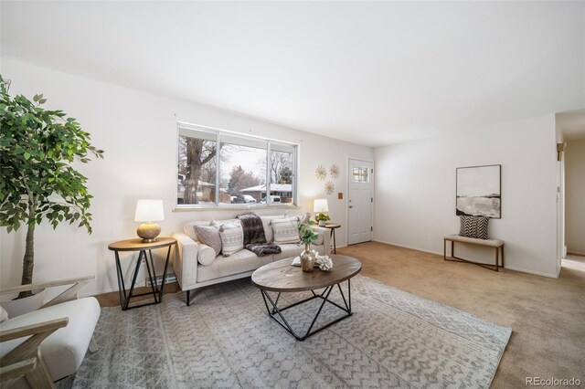 view of carpeted living room