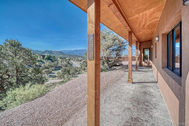 10405 W Cherokee Dr, Salida, CO 81201 - view of patio with a mountain view