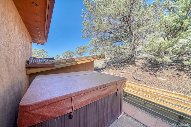 10405 W Cherokee Dr, Salida, CO 81201 - view of patio with a hot tub