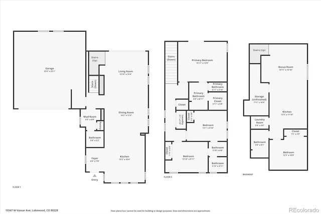 15547 W Vassar Ave, Lakewood, CO 80228 - view of property floor plan