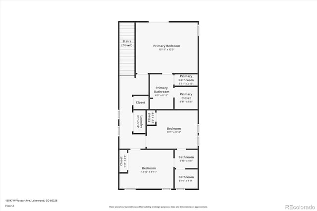 15547 W Vassar Ave, Lakewood, CO 80228 - view of floor plan / room layout