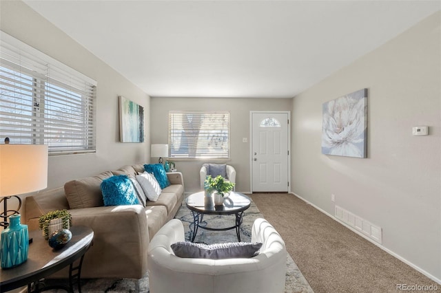 view of carpeted living room