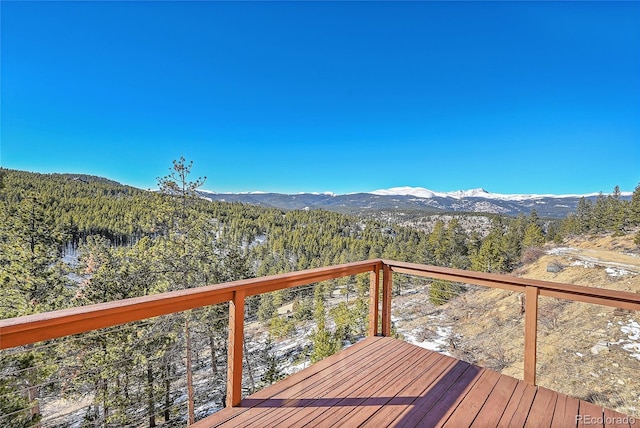 54 Doe Trl, Nederland, CO 80466 - deck with a mountain view and a forest view
