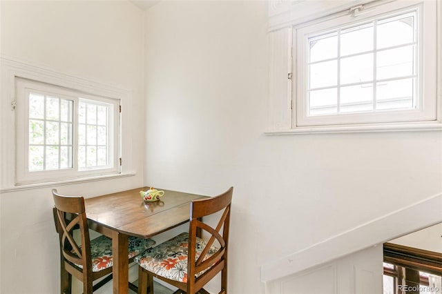 view of dining area