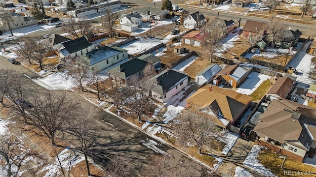 bird's eye view featuring a residential view