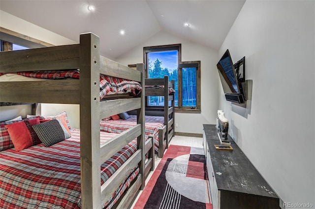 141 Sawmill Run Dr, Breckenridge, CO 80424 - bedroom featuring lofted ceiling and recessed lighting