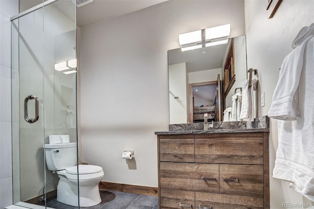 141 Sawmill Run Dr, Breckenridge, CO 80424 - full bath with vanity, a stall shower, and tile patterned floors