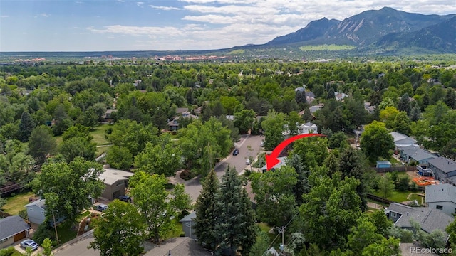 3545 Cloverleaf Dr, Boulder, CO 80304 - aerial view of residential area with a mountainous background