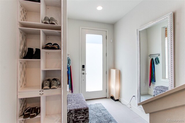 8361 Parkland St, Broomfield, CO 80021 - mudroom with baseboards and recessed lighting