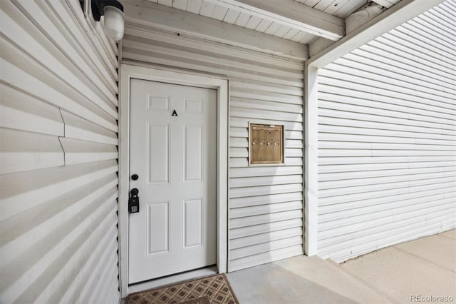 view of doorway to property