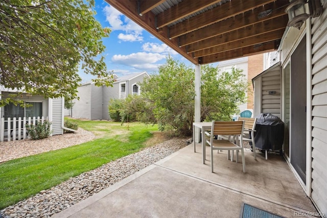 view of patio / terrace with area for grilling