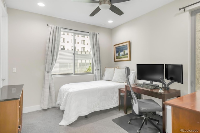 1333 Elati St Unit 1, Denver, CO 80204 - carpeted bedroom featuring recessed lighting, baseboards, and ceiling fan