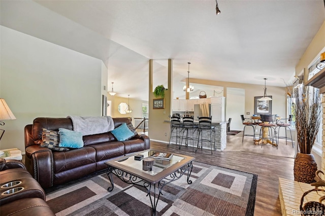 5465 Broadmoor Bliff Dr, Colorado Springs, CO 80904 - living area with wood finished floors and baseboards