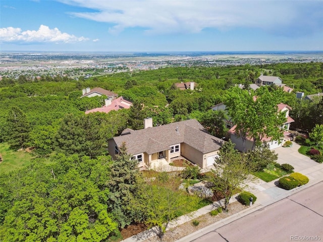 5465 Broadmoor Bliff Dr, Colorado Springs, CO 80904 - drone / aerial view of a heavily wooded area