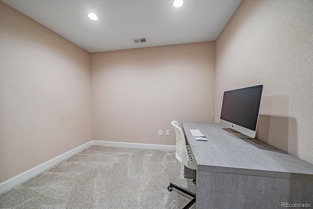 21392 E Stroll Ave, Parker, CO 80138 - unfurnished office with carpet flooring and recessed lighting