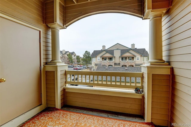 balcony featuring a residential view