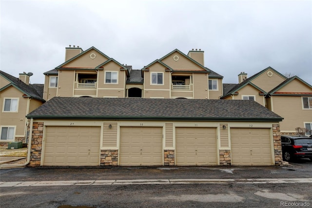 garage with central AC unit