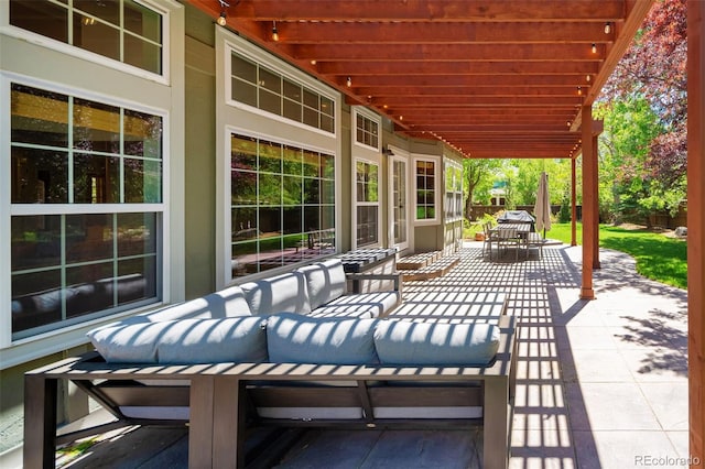 2345 Spotswood Pl, Boulder, CO 80304 - view of patio with an outdoor hangout area and outdoor dining area