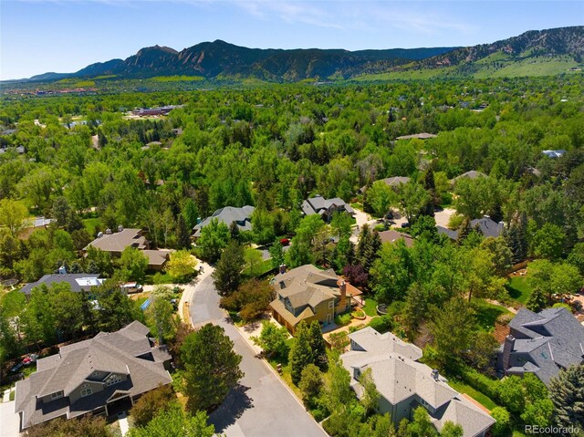 2345 Spotswood Pl, Boulder, CO 80304 - aerial perspective of suburban area with mountains and a forest