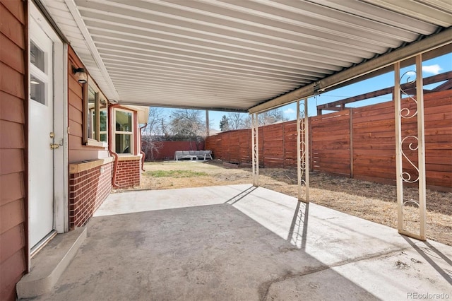 view of patio / terrace with a fenced backyard