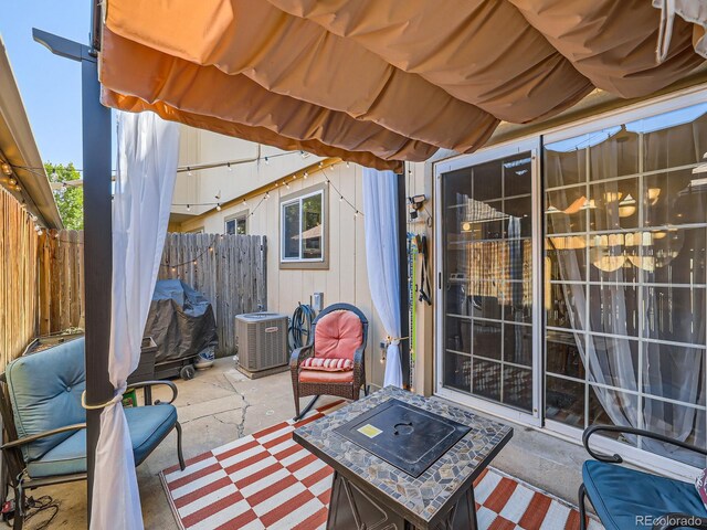 view of patio / terrace featuring cooling unit