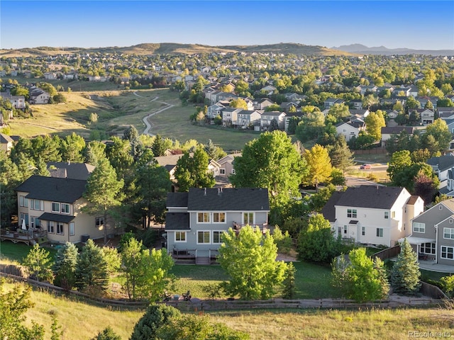 10039 Heatherwood Pl, Highlands Ranch, CO 80126 - birds eye view of property featuring a mountain view and a residential view