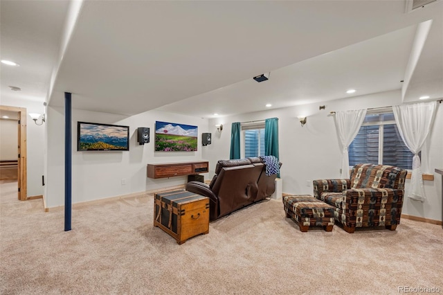 view of carpeted living room