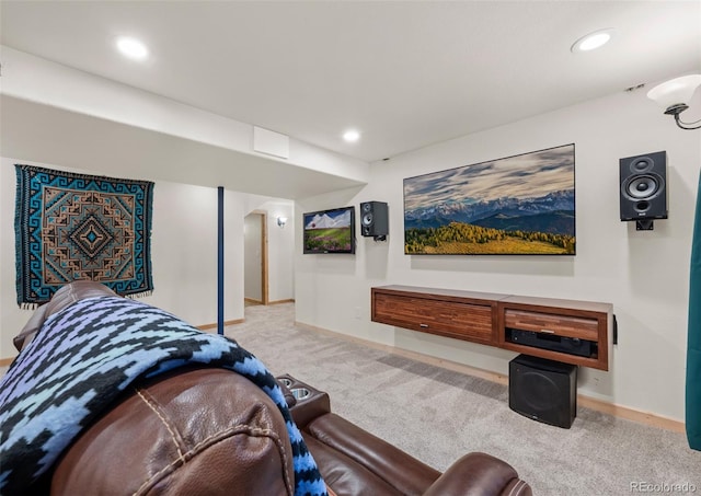 interior space with baseboards and recessed lighting