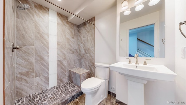 14701 Yosemite St, Brighton, CO 80602 - bathroom featuring toilet and tiled shower