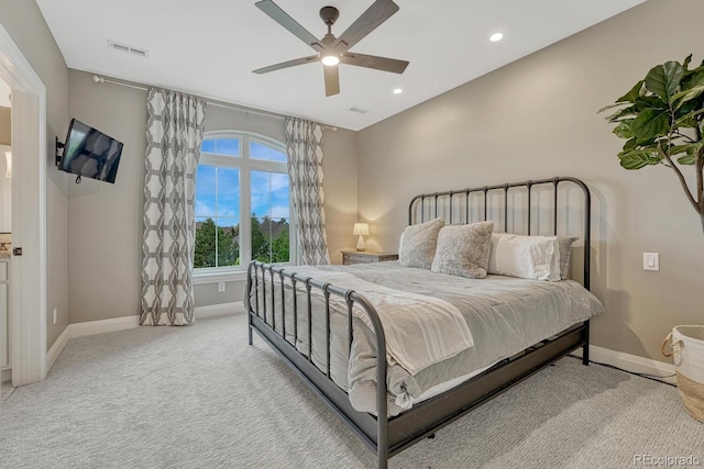 5428 Forest View Rd, Parker, CO 80134 - carpeted bedroom featuring baseboards, recessed lighting, and ceiling fan
