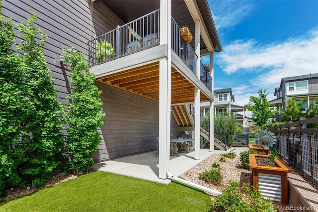 8958 Southurst St, Littleton, CO 80129 - view of patio featuring stairway and fence