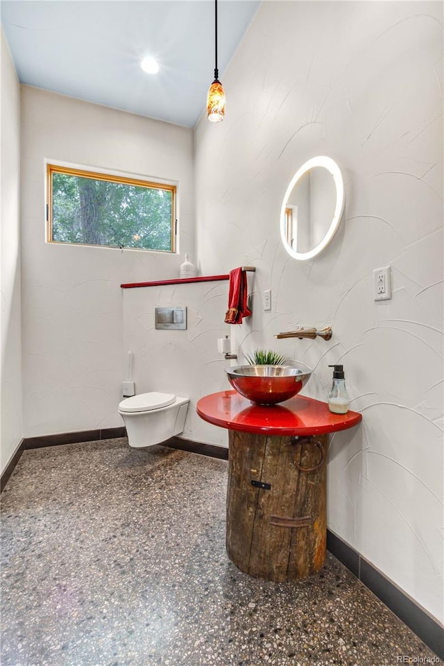 bathroom with toilet and sink