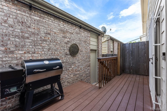 deck with grilling area