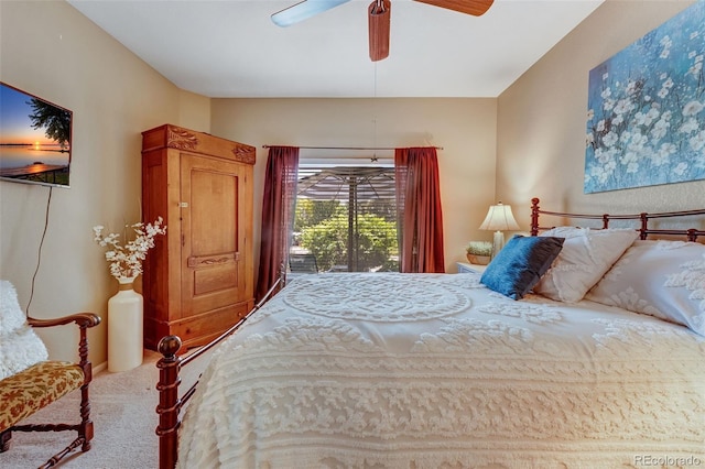 2428 W 82nd Pl Unit 1D, Westminster, CO 80031 - carpeted bedroom featuring access to outside and a ceiling fan