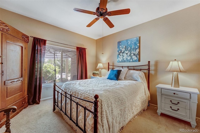 2428 W 82nd Pl Unit 1D, Westminster, CO 80031 - bedroom featuring light colored carpet and ceiling fan