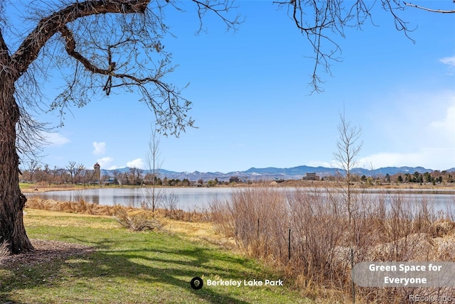 1907 W Elk Pl, Denver, CO 80211 - water view with mountains