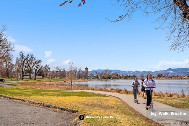 1907 W Elk Pl, Denver, CO 80211 - water view featuring a mountainous background