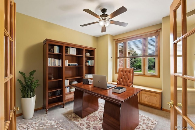 8286 W 108th Pl, Westminster, CO 80021 - office area with ceiling fan and light carpet