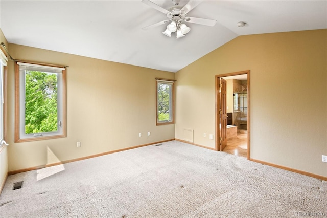 8286 W 108th Pl, Westminster, CO 80021 - carpeted empty room featuring lofted ceiling, ceiling fan, and a smoke detector