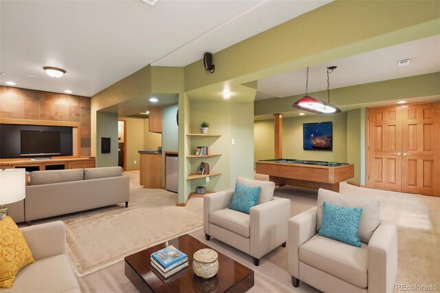 8286 W 108th Pl, Westminster, CO 80021 - living area featuring pool table and recessed lighting