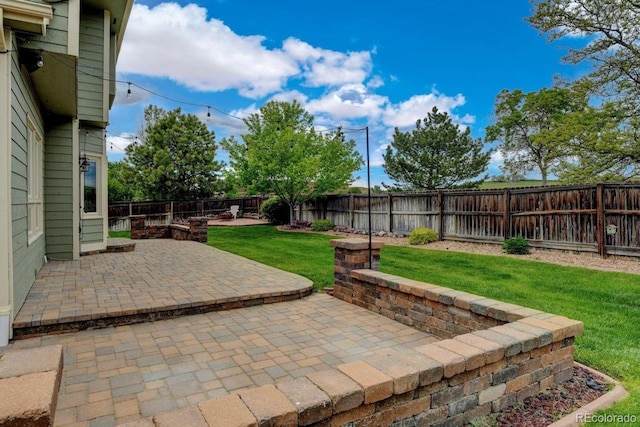 8286 W 108th Pl, Westminster, CO 80021 - fenced backyard featuring a patio area