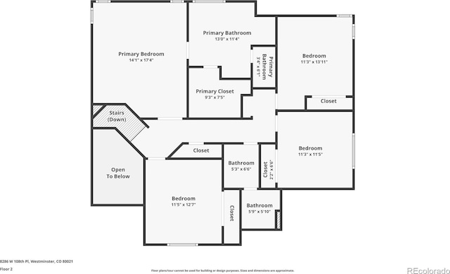 8286 W 108th Pl, Westminster, CO 80021 - view of home floor plan