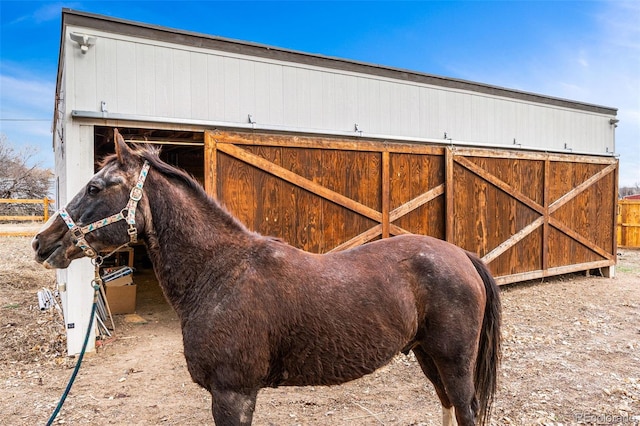 view of horse barn