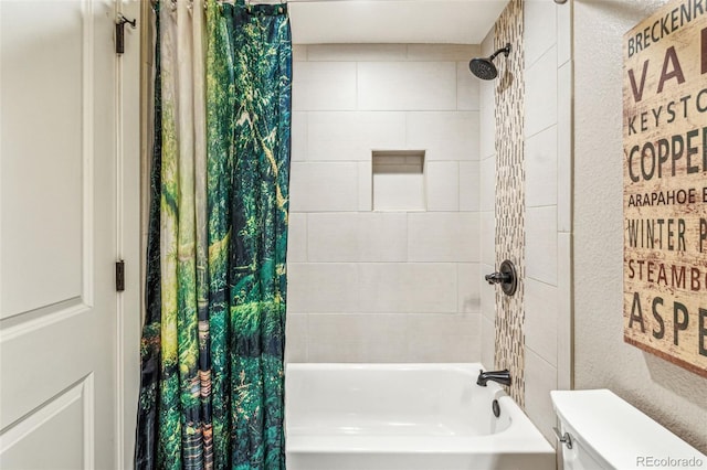 14290 W 54th Ave, Arvada, CO 80002 - full bathroom featuring shower / bathtub combination with curtain and toilet