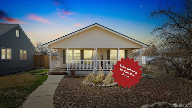 2019 S Fox St, Denver, CO 80223 - bungalow featuring covered porch