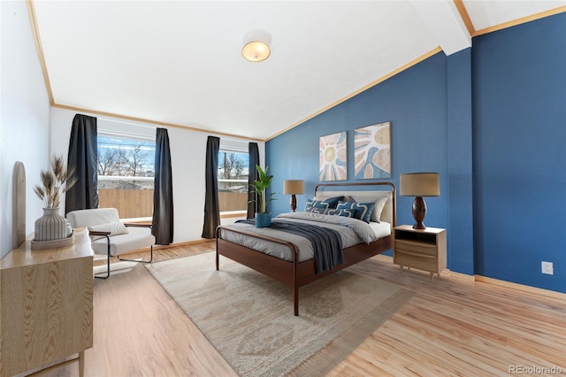 2019 S Fox St, Denver, CO 80223 - bedroom featuring vaulted ceiling and wood finished floors