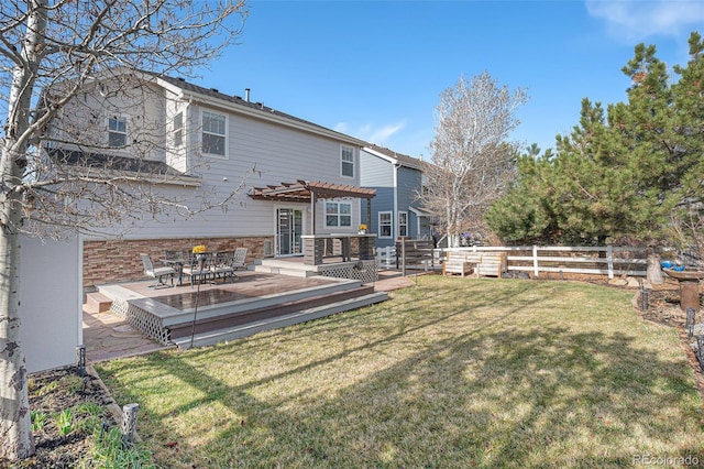 23841 E Alabama Dr, Aurora, CO 80018 - back of house with a pergola and a wooden deck