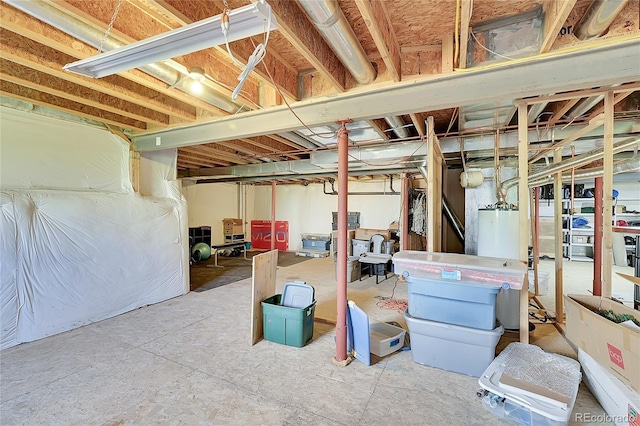 2631 S Flanders Ct, Aurora, CO 80013 - unfinished basement with water heater
