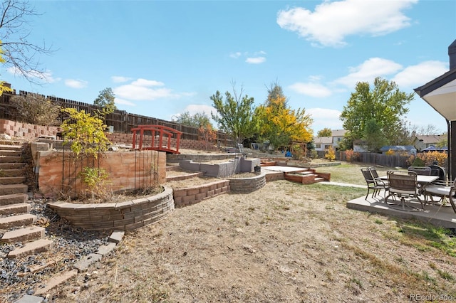 view of yard featuring a patio